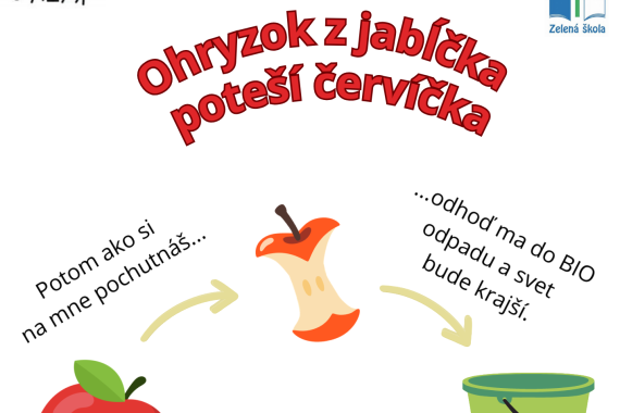 Ohryzok z jabĺčka poteší červíčka